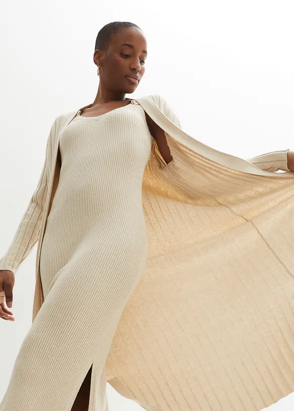 Strickmantel mit Seidenanteil, bonprix