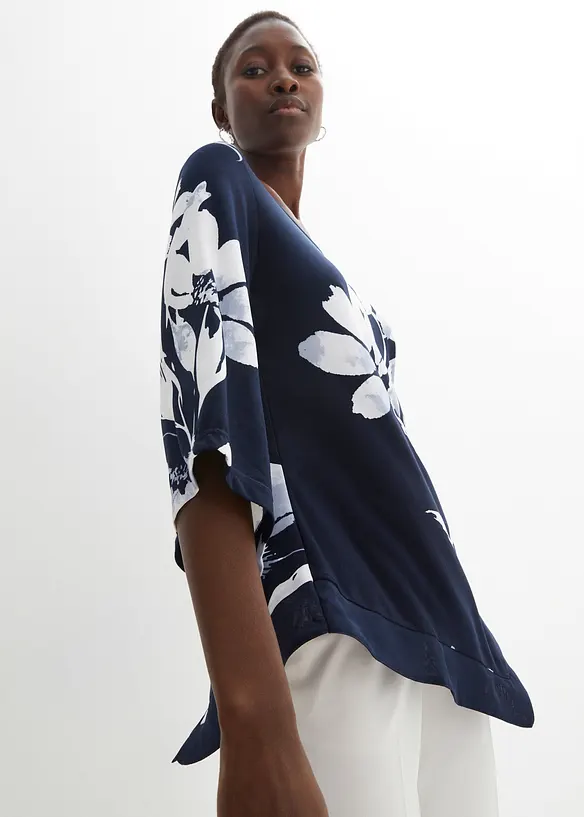 Shirt-Tunika mit floralem Muster, bonprix
