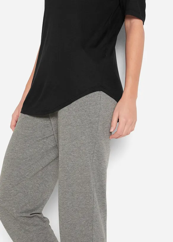 Longshirt aus softer Viskose, 2er-Pack, bonprix