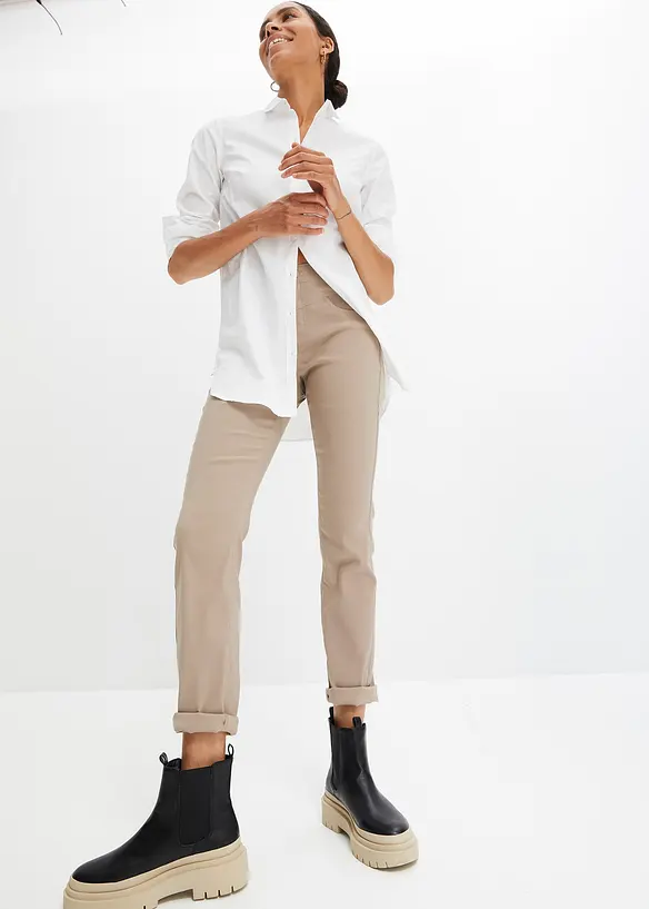 Pantalon droit en bengaline extensible, bonprix