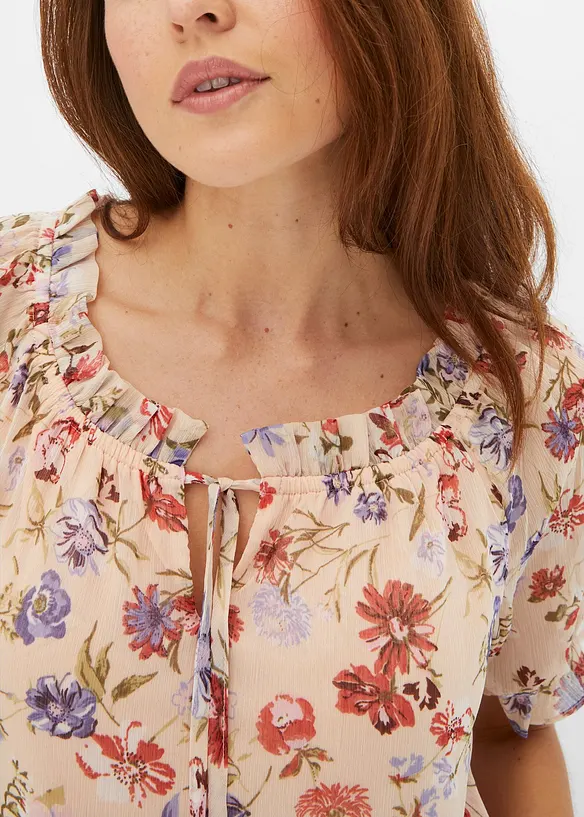 Blouse &agrave; encolure Bardot, bonprix