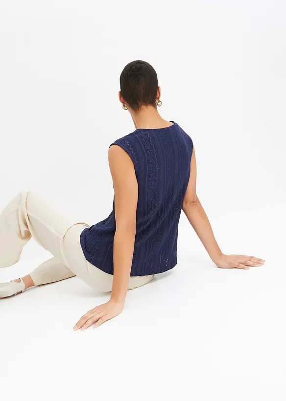 Top en broderie anglaise, bonprix