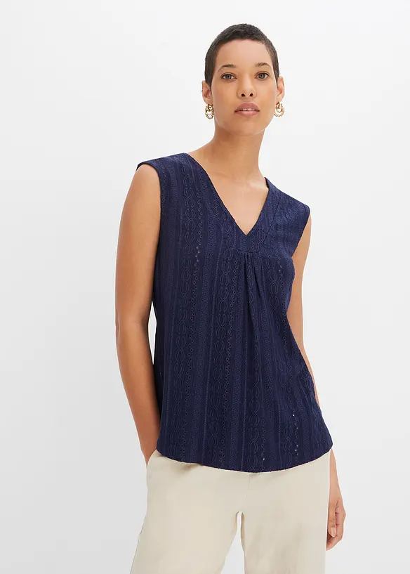 Top en broderie anglaise, bonprix