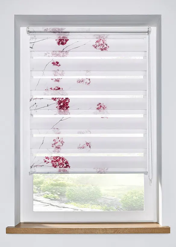Doppelrollo mit Blumenmuster, bonprix