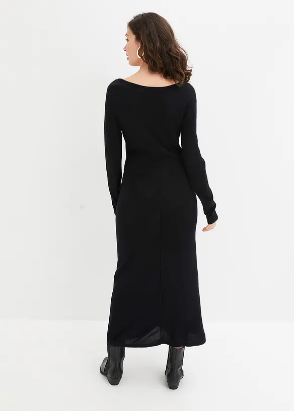 Maxi-Strickkleid aus Viskose-Mix, bonprix
