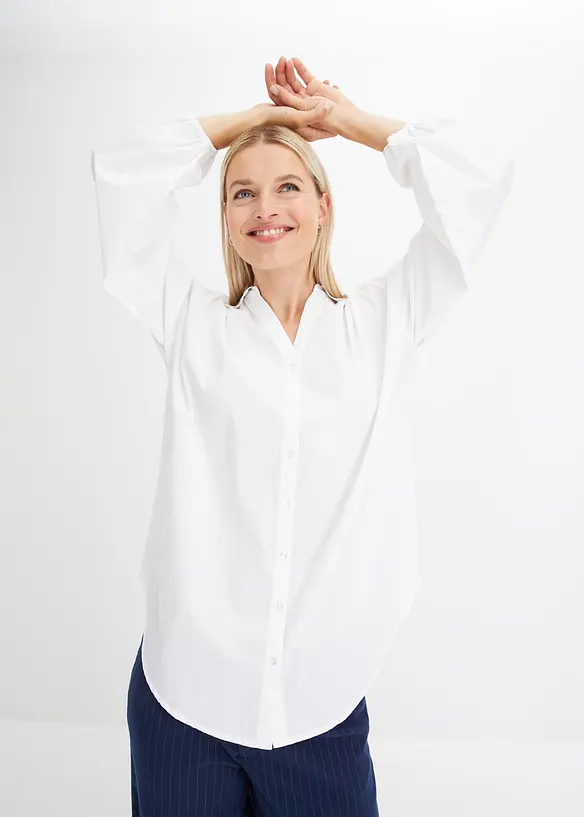 Chemisier oversize 100 % coton, bonprix