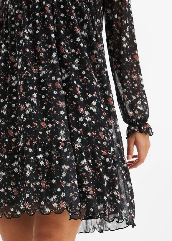 Jersey Kleid aus Mesh, bonprix