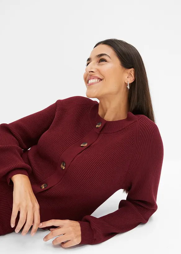 Gilet en maille côtelée, bonprix