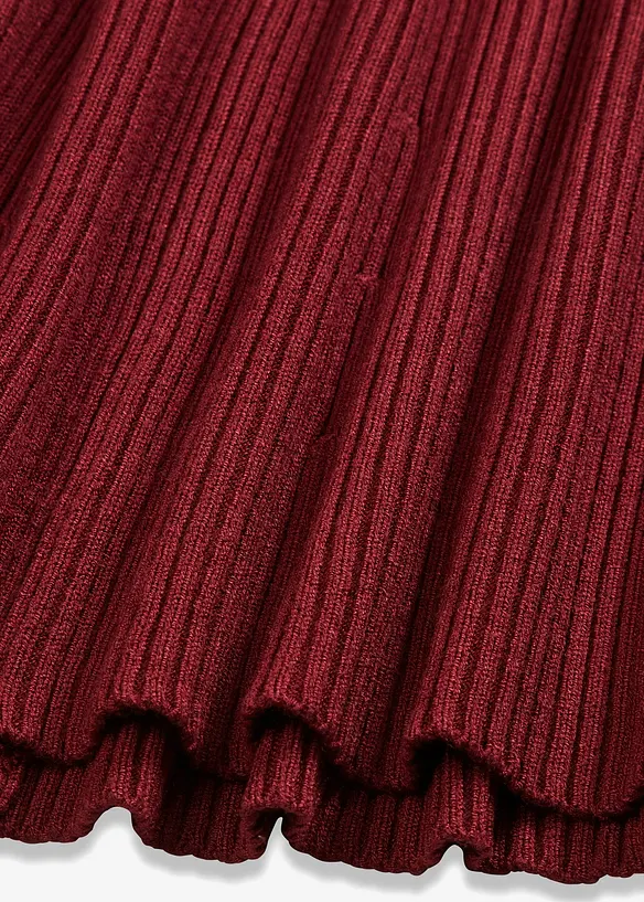Jupe en maille de viscose mélangée côtelée, bonprix