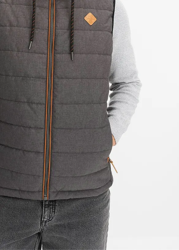 Steppweste mit abnehmbarer Kapuze, bonprix