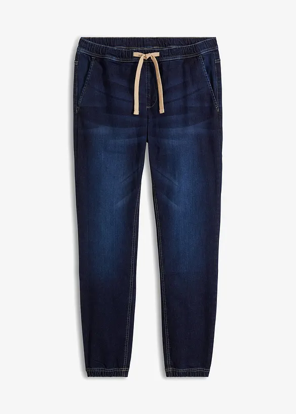 Jean jogger à taille élastiquée Regular, fuselé, bonprix