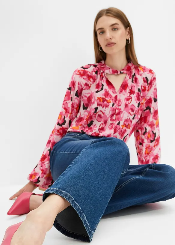 Jean large taille haute, bonprix
