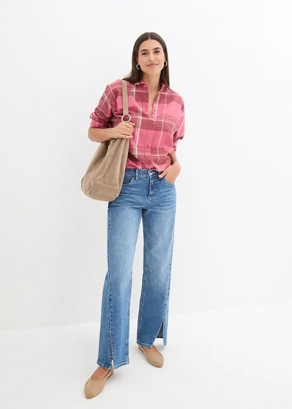 Chemisier en flanelle 100% coton, bonprix