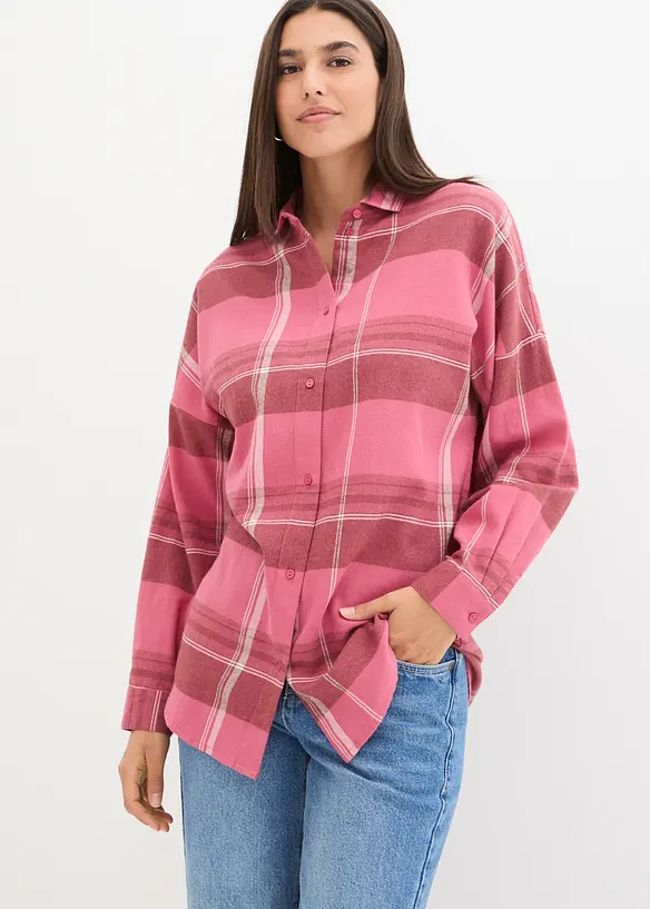 Chemisier en flanelle 100% coton, bonprix