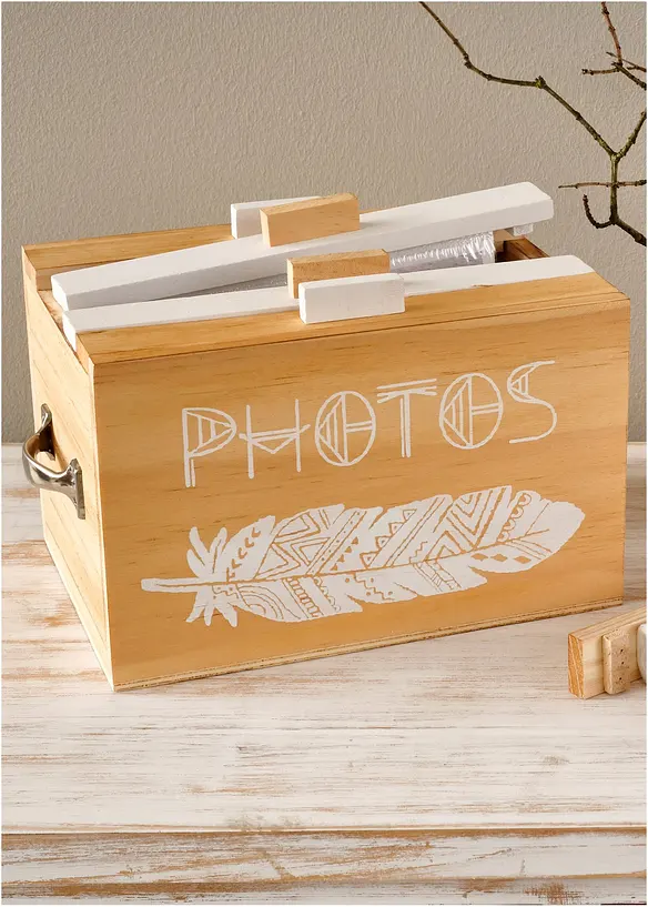 Fotoaufbewahrungsbox aus Holz, bonprix