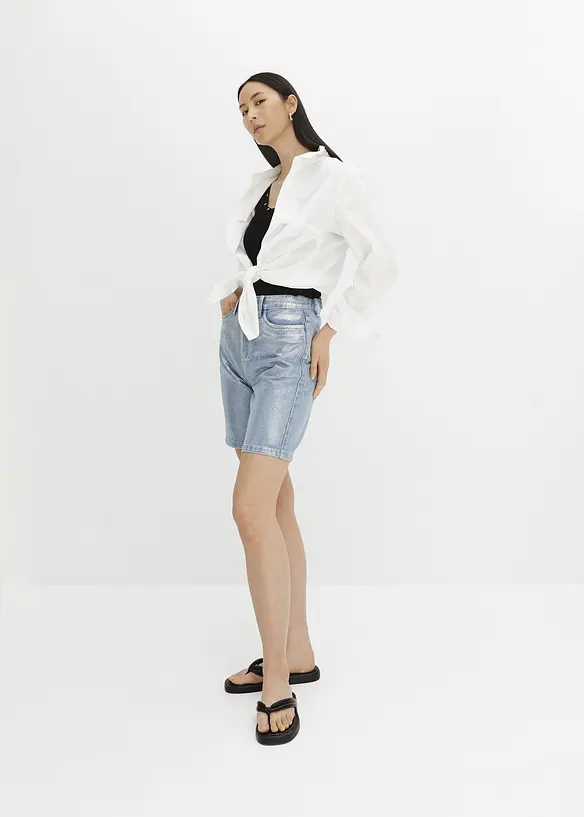 Lot de 2 tops côtelés 100% coton, bonprix