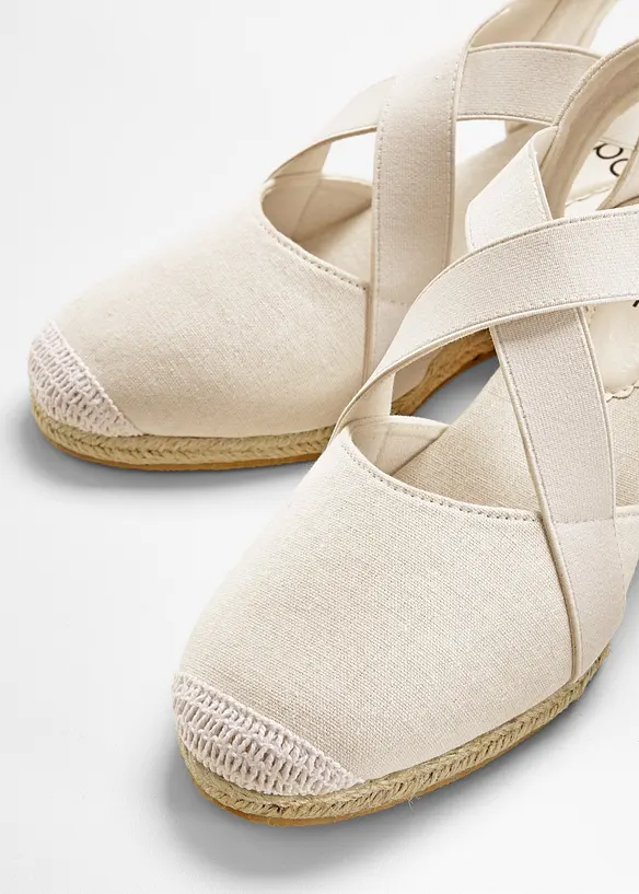 Sandales compens&eacute;es &agrave; brides &eacute;lastiques, bonprix