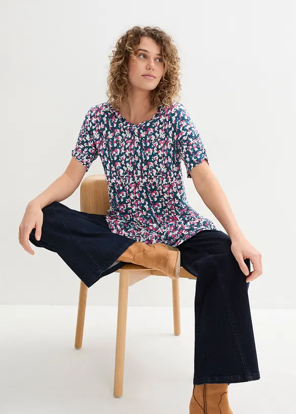 T-shirt en jersey viscose et lin, bonprix