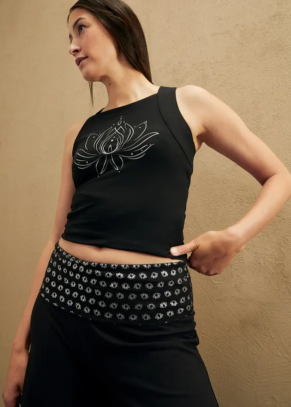 Loungewear Shirt-Hose mit Bequembund, wadenlang, bonprix