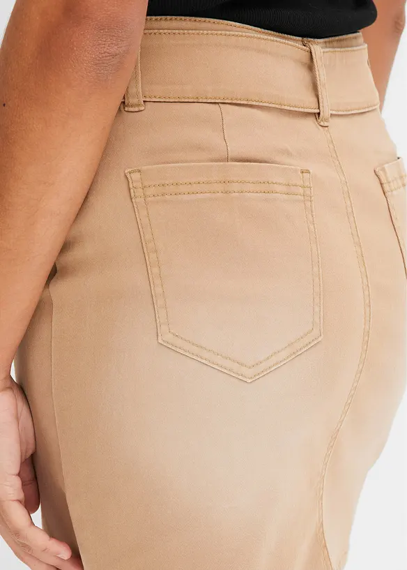Mini jupe en jean avec ceinture (ens. 2 pces.), bonprix