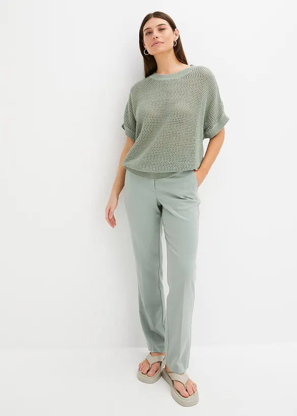 Oversize-Pullover aus Baumwoll-Mix, bonprix