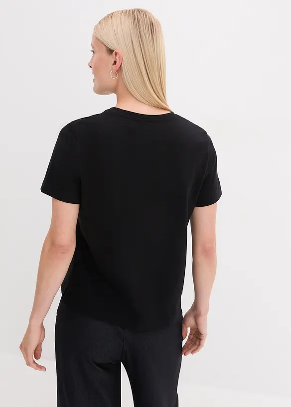 T-Shirt mit Glitzerdruck, bonprix