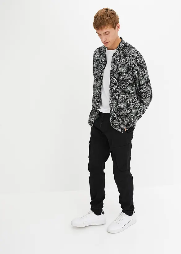 Pantalon jogger cargo droit, Regular, bonprix
