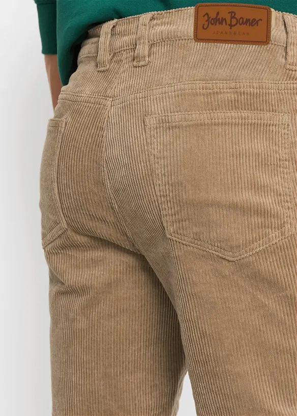 Pantalon velours côtelé extensible Regular Fit, confortable, bonprix
