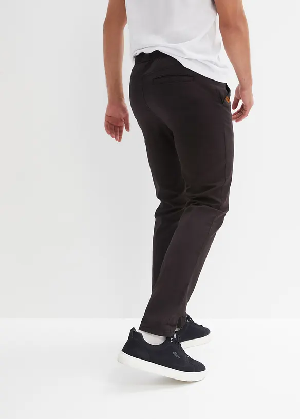 Pantalon droit stretch à taille élastiquée, Regular Fit, bonprix