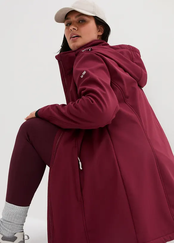 Parka d&eacute;perlante en softshell avec doublure polaire douillette, bonprix