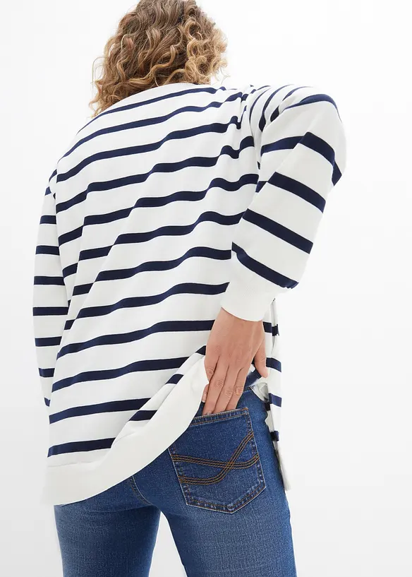 Longsweatshirt mit Troyer-Kragen, bonprix