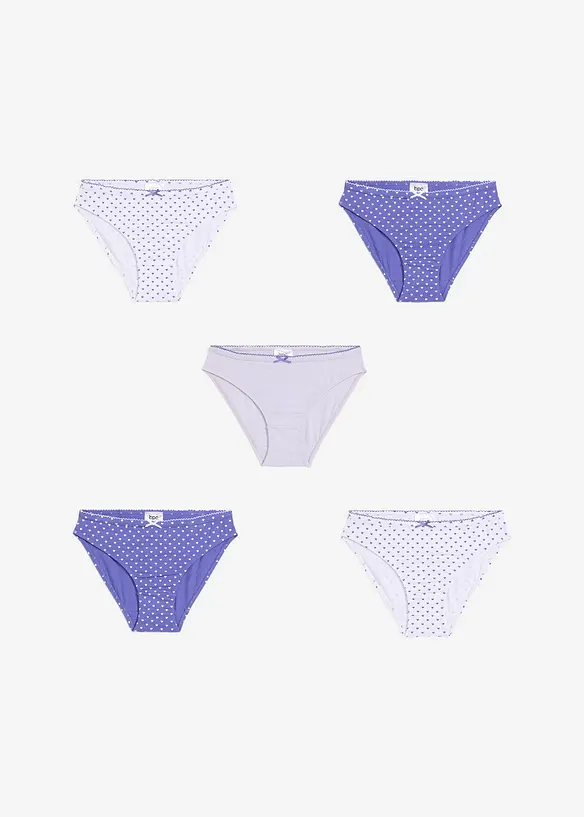 Lot de 5 slips fille, bonprix
