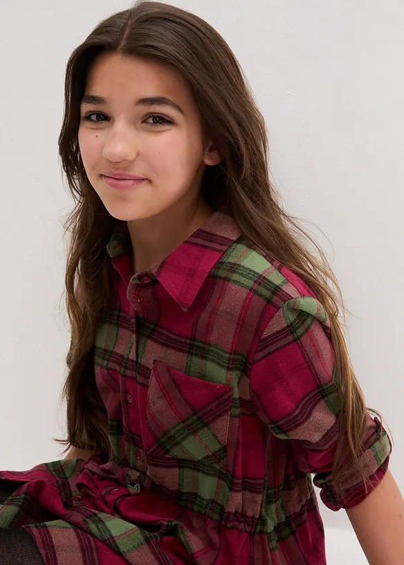 Blusenkleid aus Flanell, bonprix