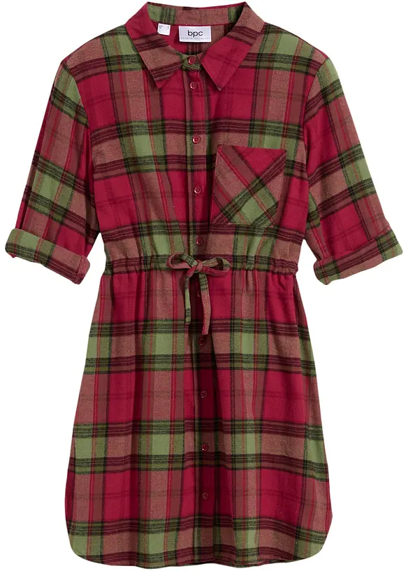 Blusenkleid aus Flanell, bonprix