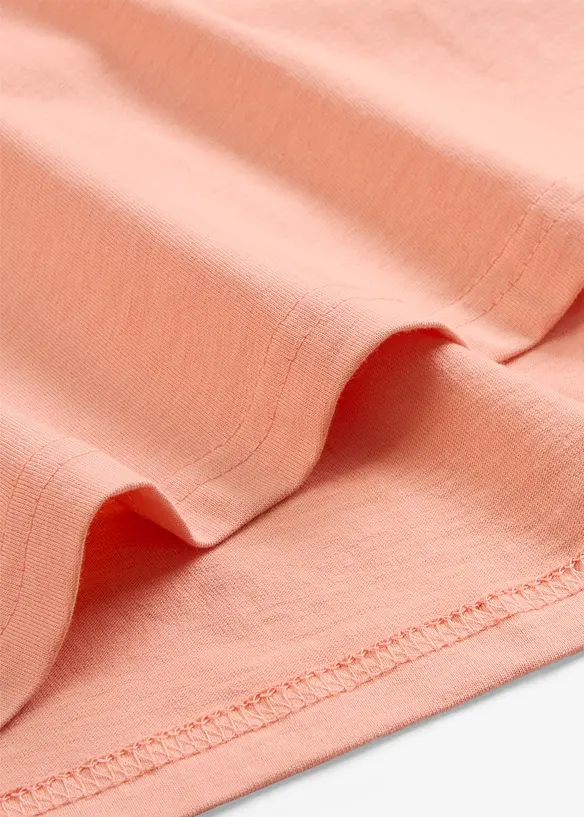 Lot de 5 T-shirts longs et amples &agrave; col V, bonprix