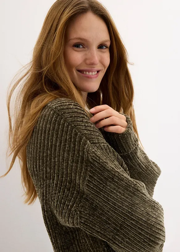 Oversize-Pullover aus weichem Chenille, bonprix
