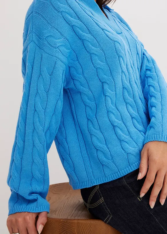 Pull à motif torsadé, bonprix