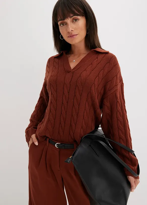 Pull oversize doux contenant du cachemire, bonprix
