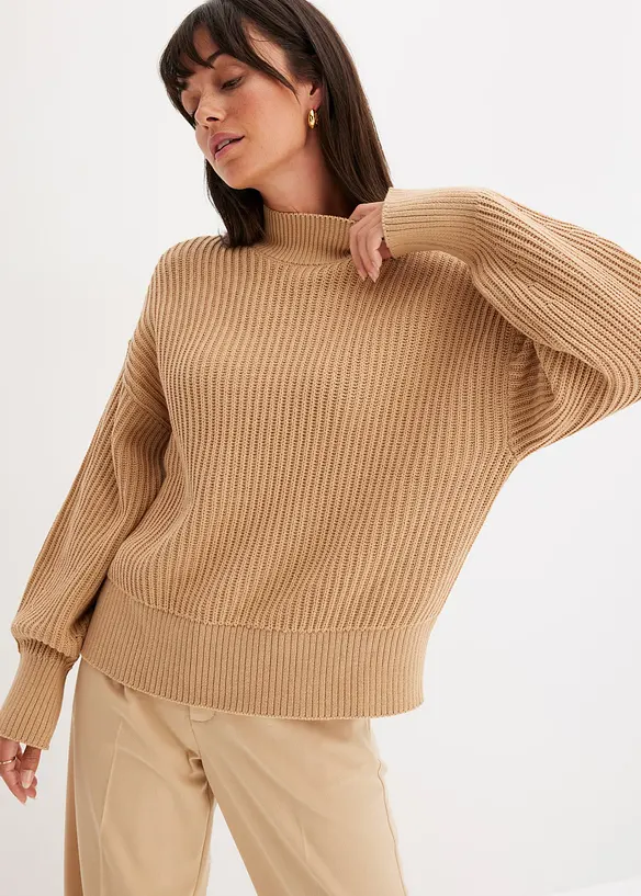 Oversize-Pullover aus reiner Baumwolle, bonprix