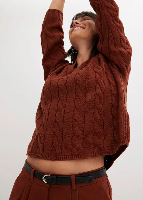 Pull oversize doux contenant du cachemire, bonprix