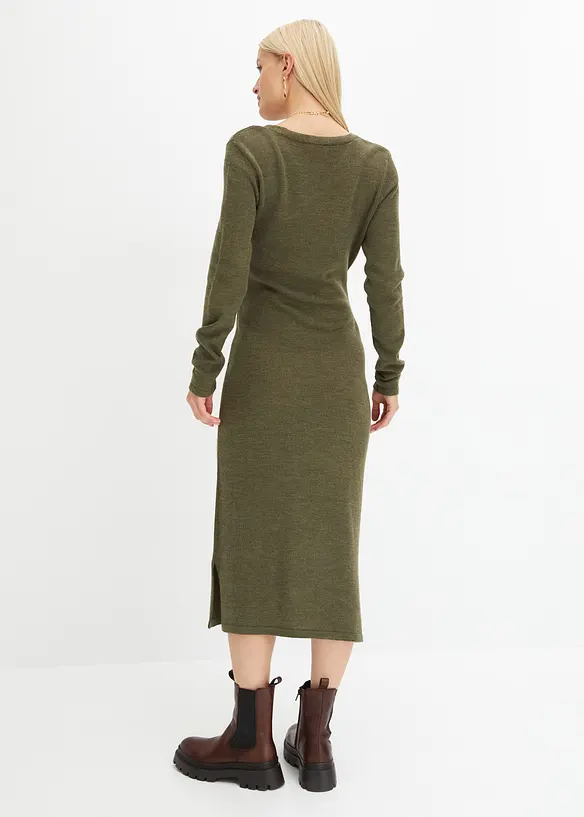 Robe en maille midi, bonprix