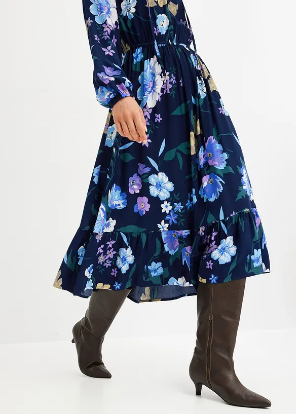 Midikleid aus fließender Viskose, bonprix