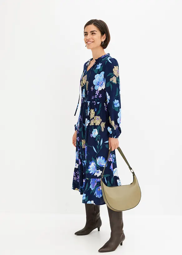 Midikleid aus fließender Viskose, bonprix