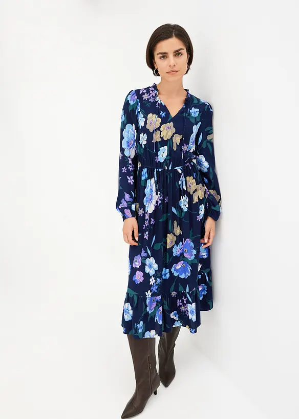 Midikleid aus fließender Viskose, bonprix