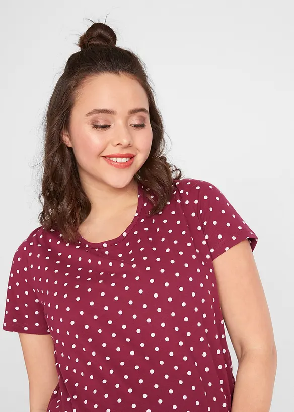 Umstandsshirts aus Bio-Baumwolle (2er-Pack) mit Polka-Dots, bonprix