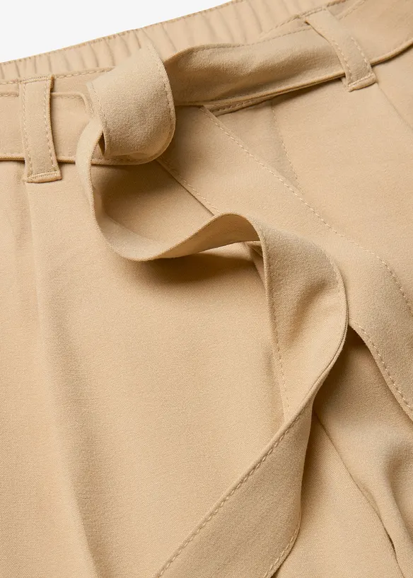 Pantalon &agrave; pinces en viscose m&eacute;lang&eacute;e, bonprix