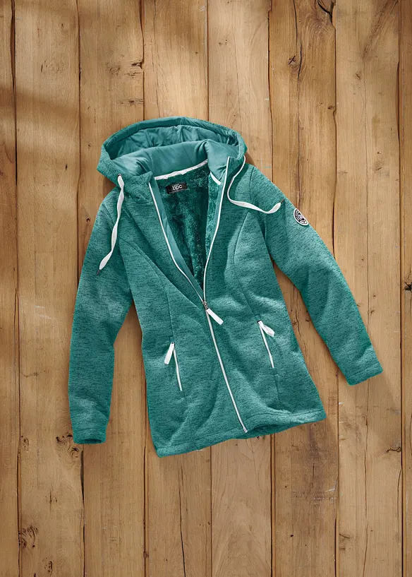 Strickfleecejacke mit Teddyfleece-Futter, bonprix