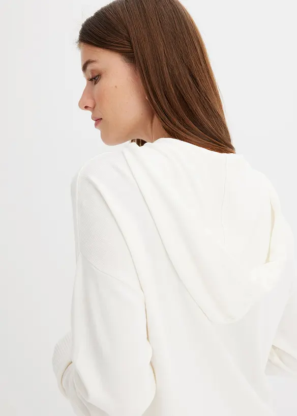 Strick-Hoodie mit Kängurutasche aus Viskose-Mix, bonprix