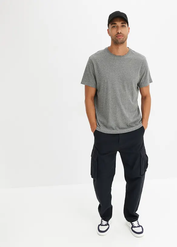 Loose Fit Cargohose aus robustem Baumwollstretch, Straight, bonprix