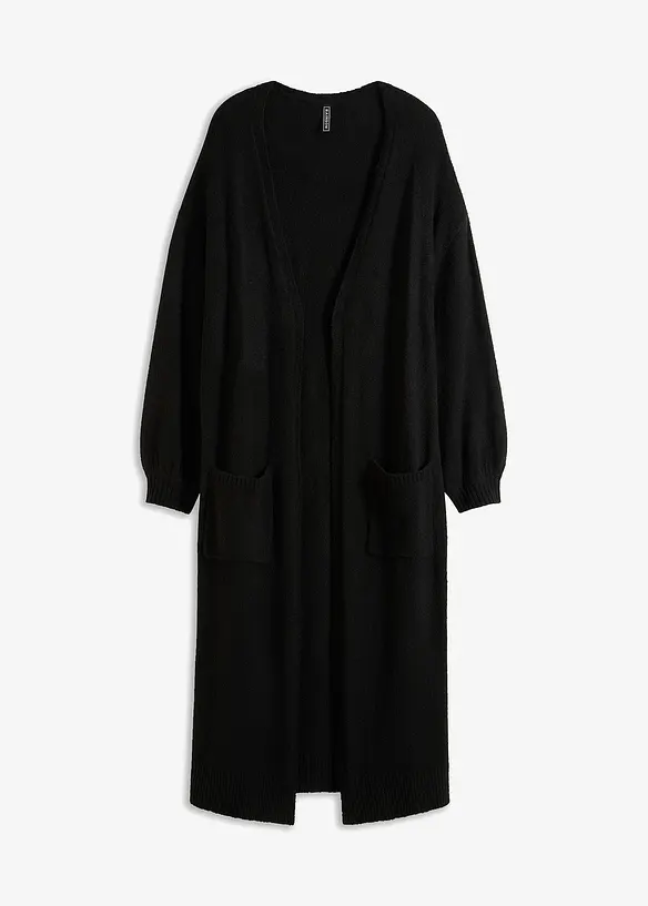Gilet en maille oversize longueur midi, bonprix